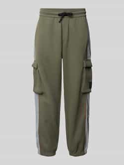 EA7 Emporio Armani Tapered fit sweatpants met cargozakken model 'ATHLETIC MIX'