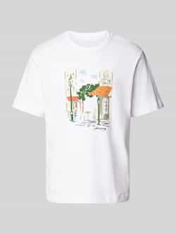 jack & jones T-shirt met motiefprint