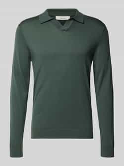 Selected Homme Regular fit poloshirt van zuivere wol model 'TRAY'