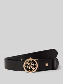 Guess Zwarte Izzy Riem met Gouden Gesp Black Dames