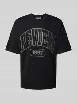 REVIEW Oversized T-shirt met labelprint