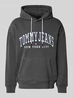 Tommy Jeans Hoodie met labelstitching model 'VARSITY'