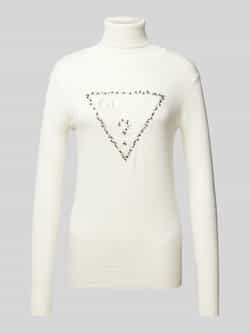 Guess Triangle Logo Trui Lange Mouwen White Dames