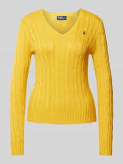 Polo Ralph Lauren Gebreide pullover met kabelpatroon model 'KIMBERLY'