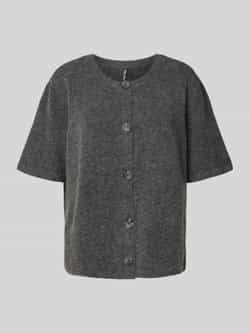 Pieces Regular fit gebreid jack met korte mouwen model 'JIKO'
