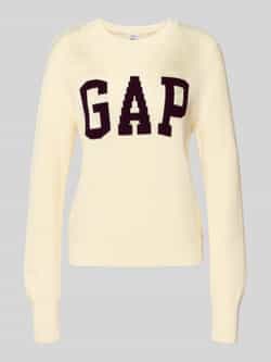 GAP Gebreide pullover met logo en ronde hals