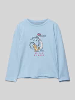 Tom Tailor Regular fit shirt met lange mouwen van puur katoen met motiefprint