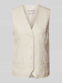 Marc O'Polo Regular fit gilet in een mix van linnen en viscose