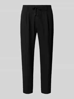 BOSS GREEN Geweven broek T Convert-Pleat met trekkoord en merklabel