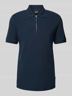 Boss Regular fit poloshirt met ritssluiting model 'Paras'