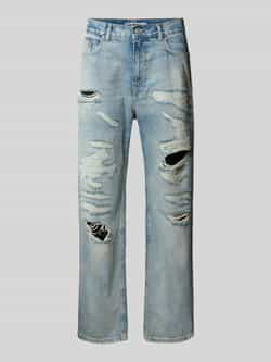 REVIEW Baggy fit jeans in een destroyed-look