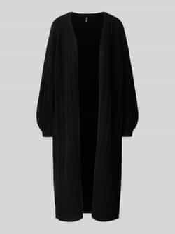 Pieces Loose fit lange cardigan met wol in geribd design model 'MAGGY'