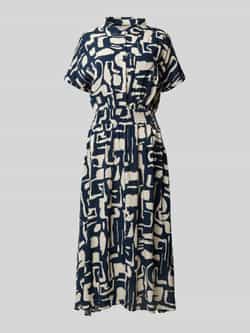 Apricot Midi-jurk met smokdetails