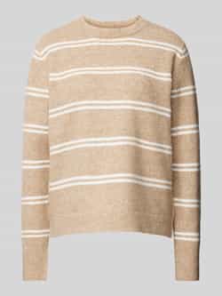 Pieces Regular fit gebreide pullover met streepmotief model 'OLIVIA'