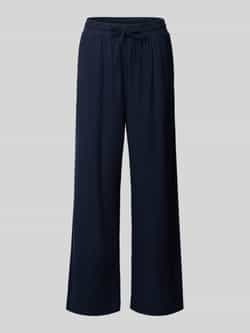 FREE QUENT Broek van een mix van linnen en viscose met elastische band model 'Lava'