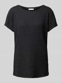 Christian Berg Woman T-shirt met geribde ronde hals