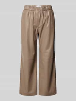 Comma Bootcut-broek in leerlook