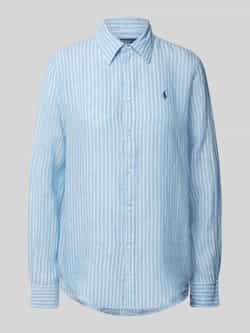 Polo Ralph Lauren Classic fit overhemdblouse van linnen met logostitching