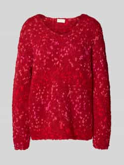 Milano italy Gebreide pullover met V-hals en extra brede schouders