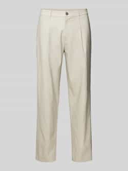 CK Calvin Klein Regular fit bandplooibroek met riemlussen