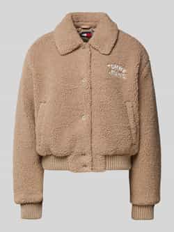 Tommy Jeans Relaxed fit bomberjack van teddybont