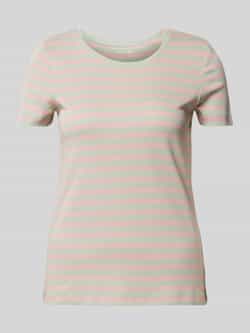 Christian Berg Woman T-shirt met geribde ronde hals