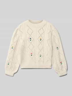 Only Regular fit gebreide pullover van ajoutricot model 'FLOWER'