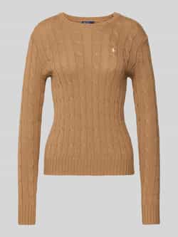 Polo Ralph Lauren Gebreide pullover met kabelpatroon model 'JULIANNA'