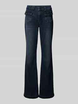 MAC Flared fit jeans van pure viscose met cargozakken