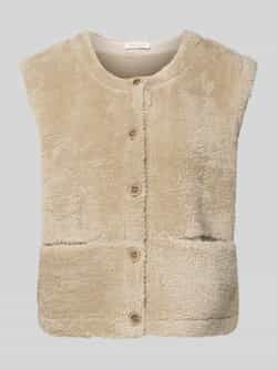 Christian Berg Woman Gilet van imitatiebont met ronde hals