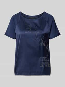 Monari T-shirt met strass-steentjes