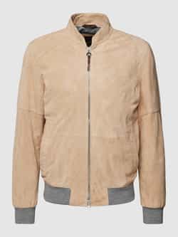 Windsor Leren jack met opstaande kraag model 'Borello3'
