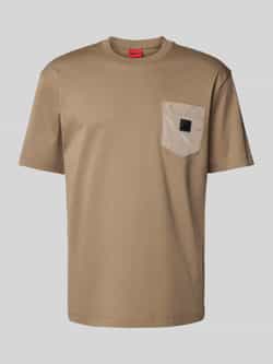 HUGO T-shirt met labelpatch