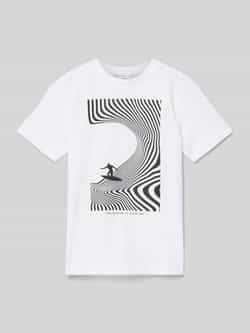 S.Oliver T-shirt met printopdruk wit Jongens Katoen Ronde hals Printopdruk 146 152