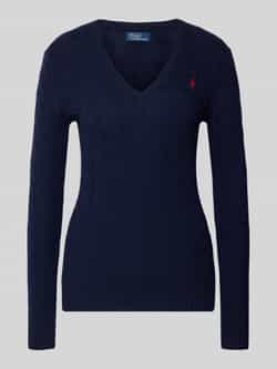 Polo Ralph Lauren Shirt met lange mouwen in gebreide look met kasjmier model 'KIMBERLY'