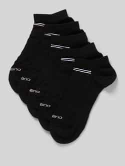 CAMANO Sneakersokken in een set van 5 paar met logodetail