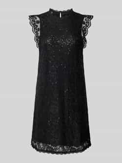 Pieces Regular fit kanten mini-jurk met pailletten model 'COLLINE'