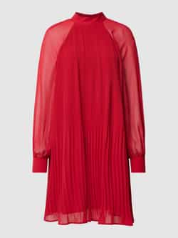 Jake*s Collection Knielange jurk met plissévouwen
