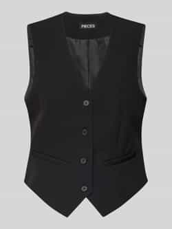 Pieces Regular fit gilet met 4-knoopssluiting model 'BOZZY'
