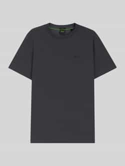 BOSS GREEN Shirt met ronde hals Thee met gegomd contrast-logo
