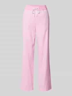 Marc Cain Straight leg linnen broek met tunnelkoord