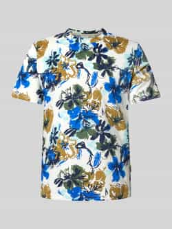 Blend T-shirt met geribde ronde hals model 'JEMO'