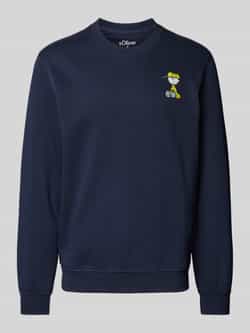 S.Oliver RED LABEL Sweatshirt met geribde opstaande kraag