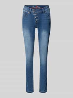 Buena Vista Straight fit jeans met knoopsluiting model 'Malibu'