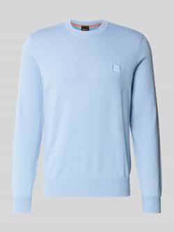 Boss Orange Regular fit gebreide pullover van een mix van katoen en kasjmier
