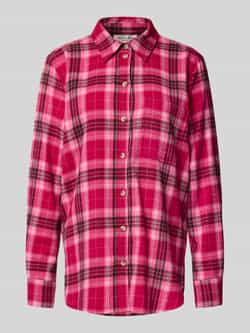 Christian Berg Woman Regular fit flanellen blouse met borstzakken