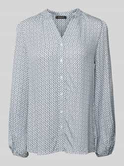 MORE & MORE Blouse van viscose met tuniekkraag