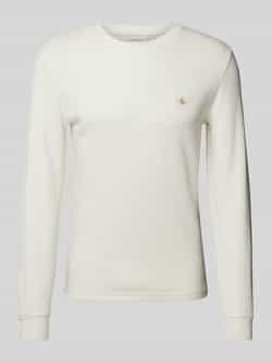 CALVIN KLEIN Heren Truien & Vesten Woven Label Waffle Ls Tee Wit