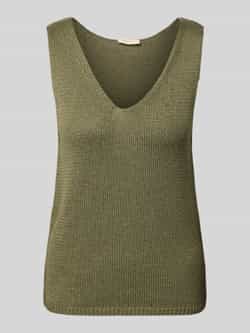FREE QUENT Gebreide top met V-hals model 'Grscaliva'