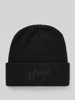 Hugo Boss Gebreide Logo Beanie Black